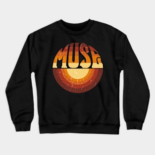 Rainbow Graphic Muse Proud Name Birthday 70s 80s 90s Vintage Styles Crewneck Sweatshirt